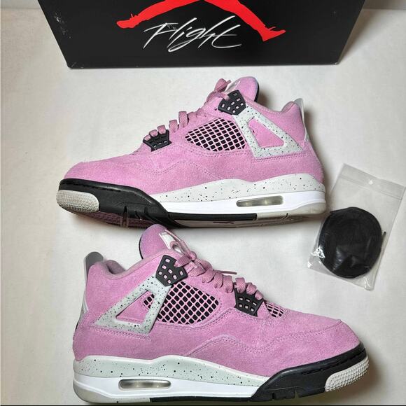 Size 9.5 - Nike Wmns Air Jordan 4 Retro Orchid Women's Shoes Ships Now - Picture 3 of 10